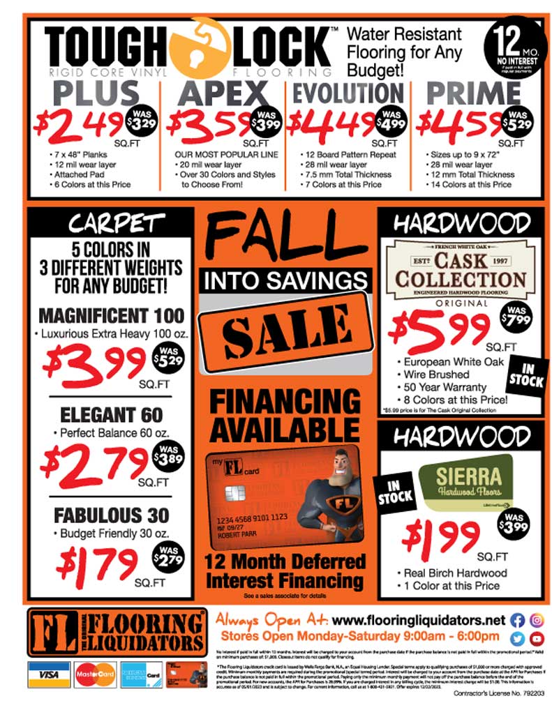 Fall Into Savings Sale