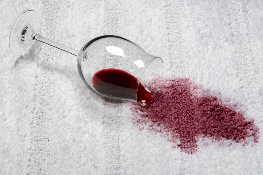 How to remove red deals wine from carpet