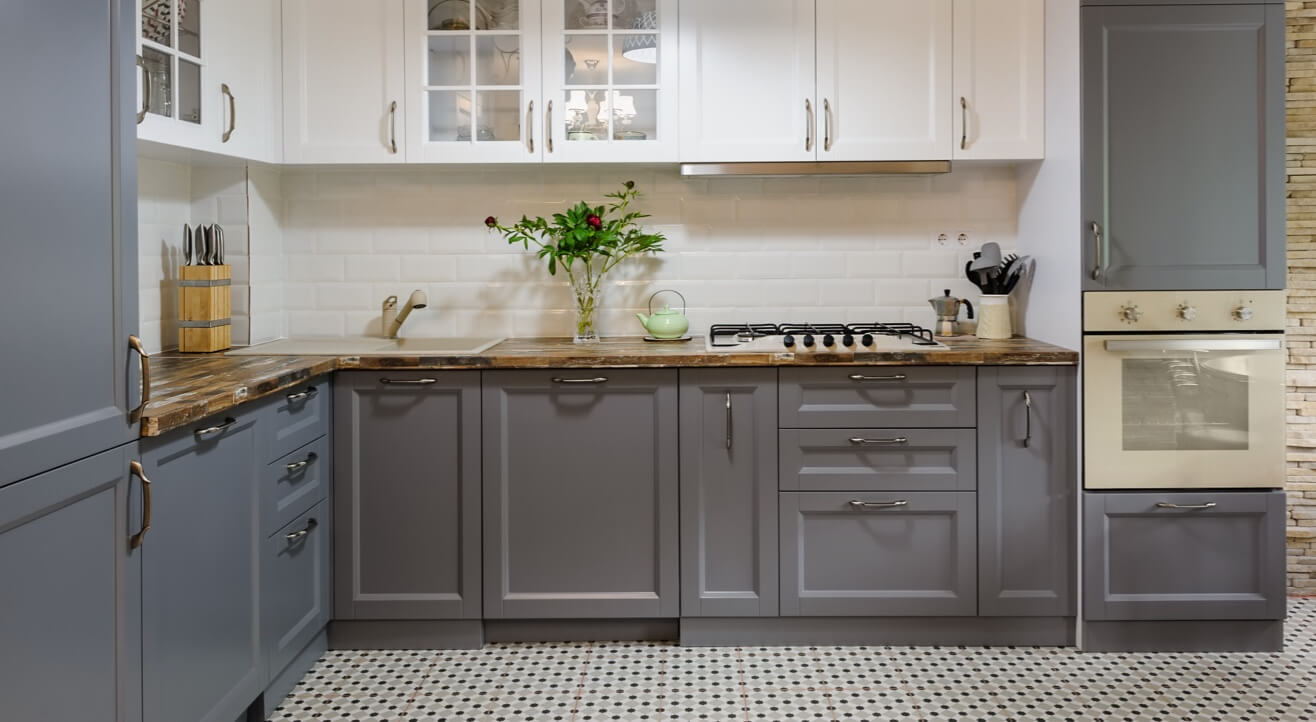 Gray Kitchen Cabinet